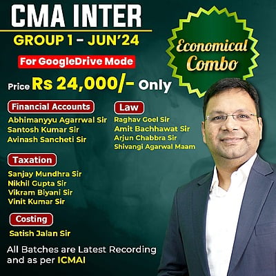 CMA Inter Group 1 Combo June 24 - Student Jaise Chahey - Download Mode - Economical